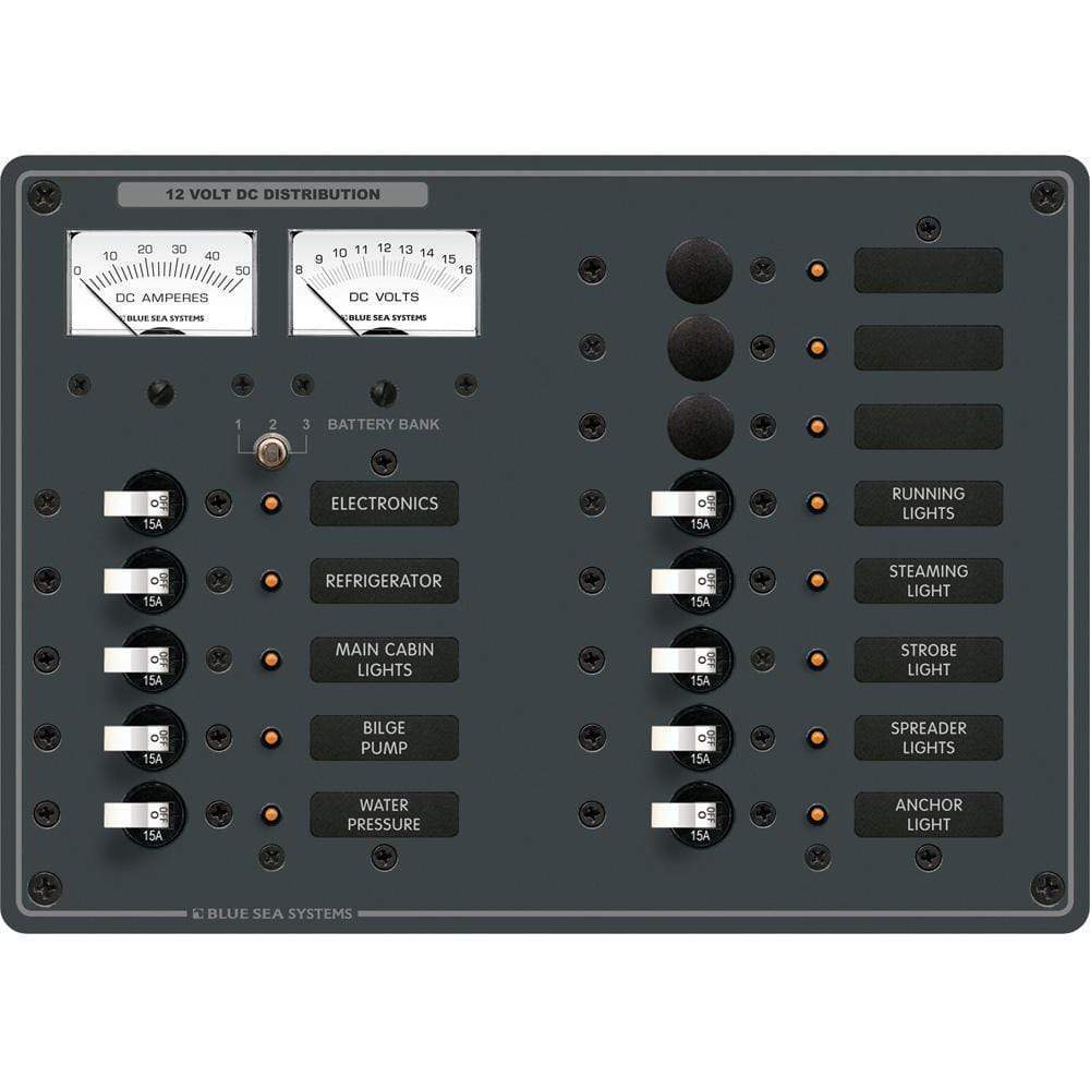 Blue Sea System Qualifies for Free Shipping Blue Sea DC 13-Position Toggle Branch Circuit Breaker Panel #8068