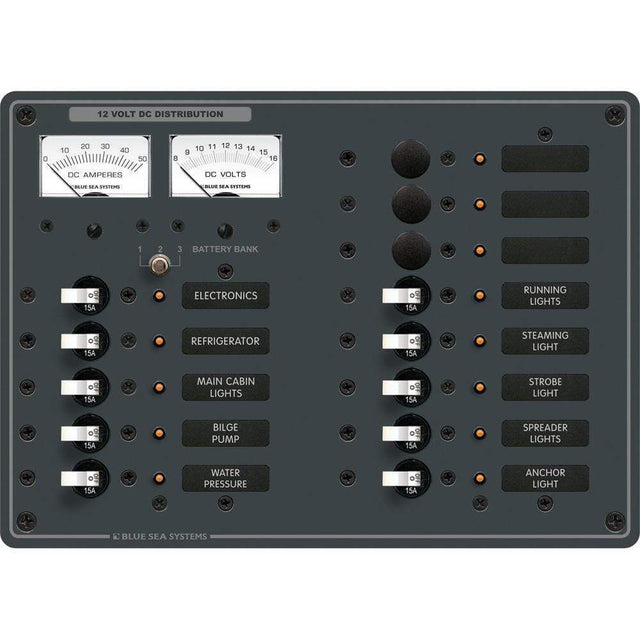 Blue Sea System Qualifies for Free Shipping Blue Sea DC 13-Position Toggle Branch Circuit Breaker Panel #8068