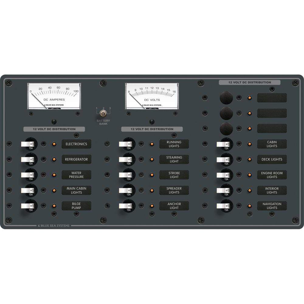Blue Sea System Qualifies for Free Shipping Blue Sea DC 18-Position Panel White #8378