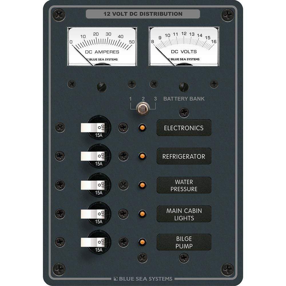 Blue Sea System Qualifies for Free Shipping Blue Sea DC 5-Position Toggle Branch Circuit Breaker Panel #8081