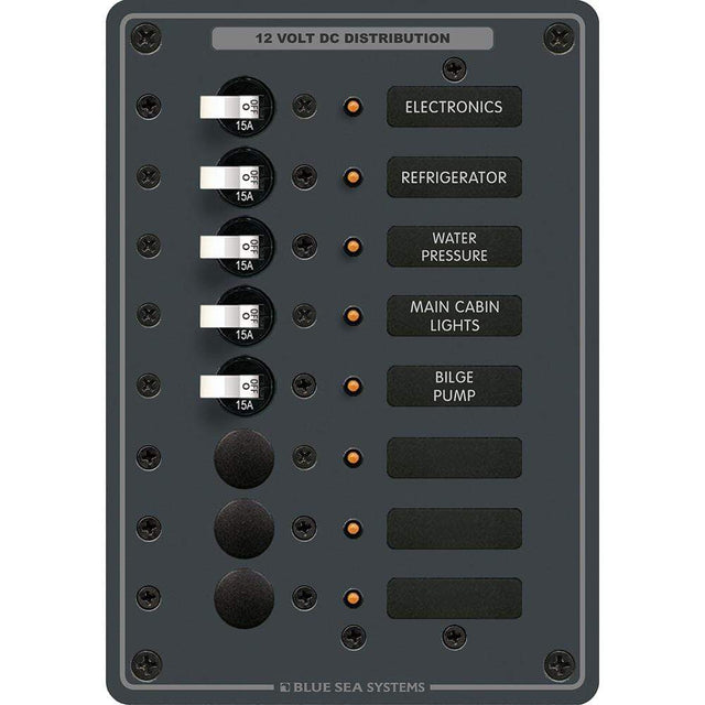 Blue Sea System Qualifies for Free Shipping Blue Sea DC 8-Position Circuit Breaker White Switches #8023