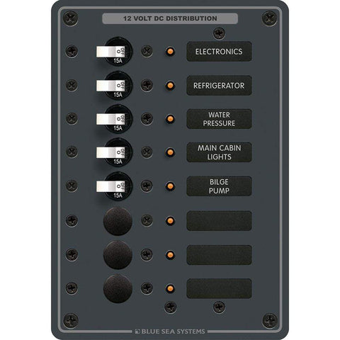 Blue Sea System Qualifies for Free Shipping Blue Sea DC 8-Position Circuit Breaker White Switches #8023