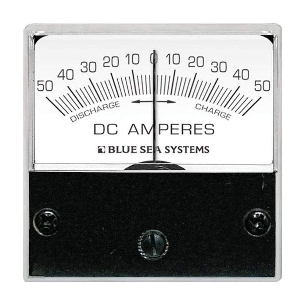 Blue Sea System Qualifies for Free Shipping Blue Sea DC Zero Center Micro Ammeter 2" Face 50-0-50a #8254