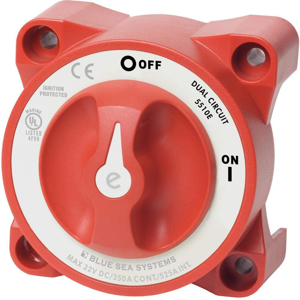 Blue Sea System Qualifies for Free Shipping Blue Sea e-Series Dual-Circuit Battery Switch #5510E