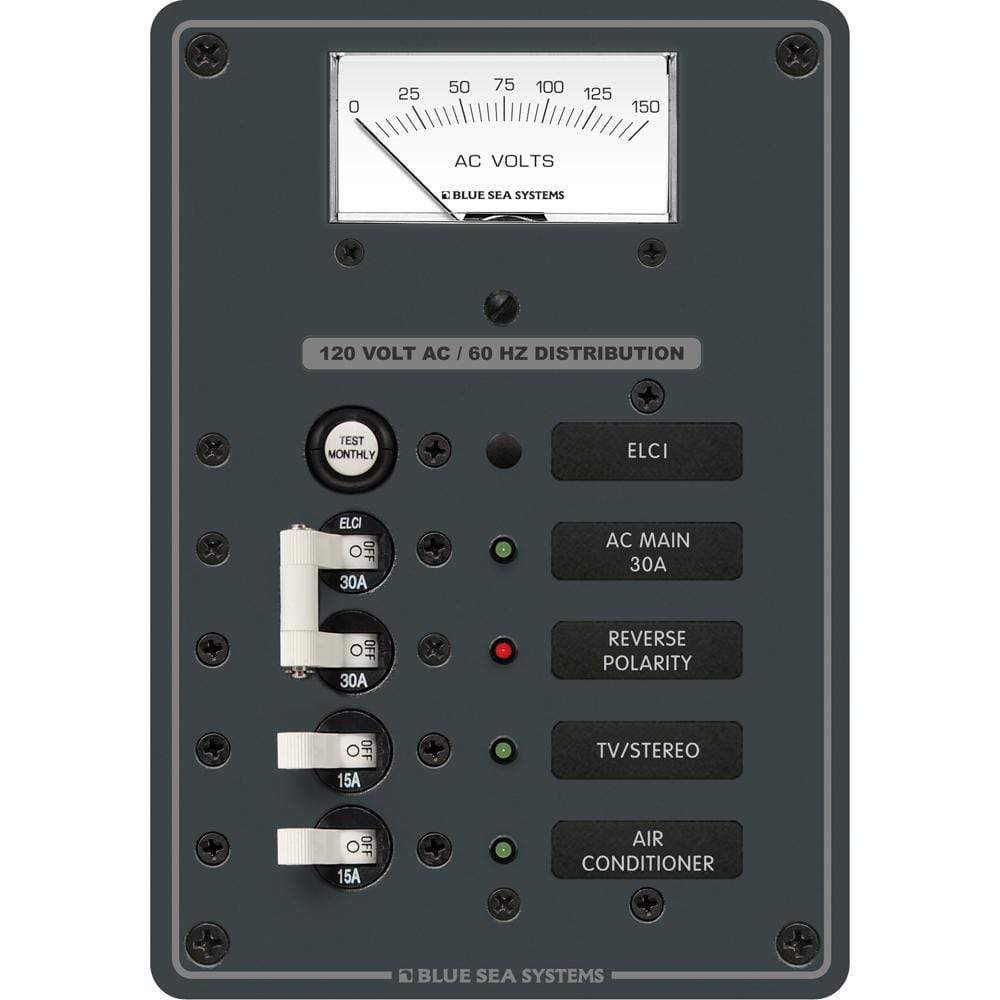Blue Sea System Qualifies for Free Shipping Blue Sea ELCI GFCI Panel AC 2-Position #8102