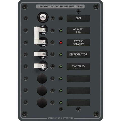 Blue Sea System Qualifies for Free Shipping Blue Sea ELCI GFCI Panel AC 5-Position #8101