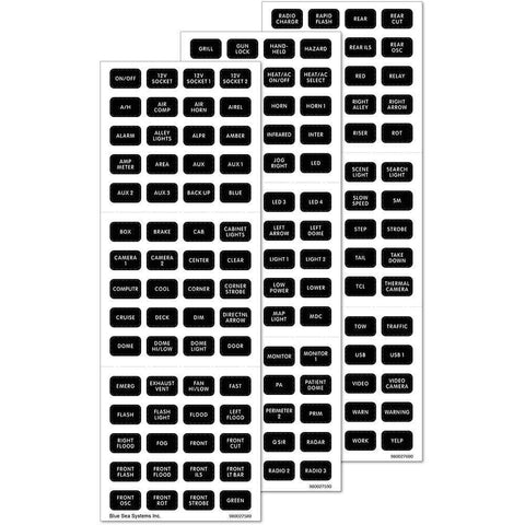 Blue Sea System Qualifies for Free Shipping Blue Sea Emergency Vehicle Label Set #7870