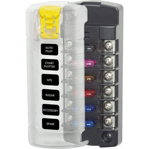 Blue Sea System Qualifies for Free Shipping Blue Sea Fuse Block 6-Circuit Independant with Cover #5035