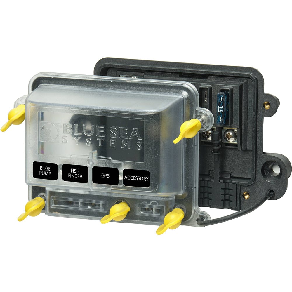 Blue Sea System Qualifies for Free Shipping Blue Sea Fuse Block ST Blade with Manual Cover #5056100