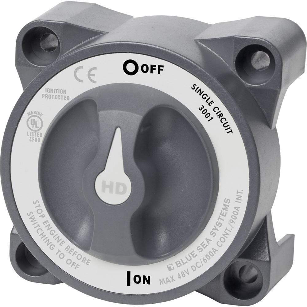 Blue Sea System Qualifies for Free Shipping Blue Sea HD-Series Battery Switch Single Circuit ON/OFF w/AFD #3001