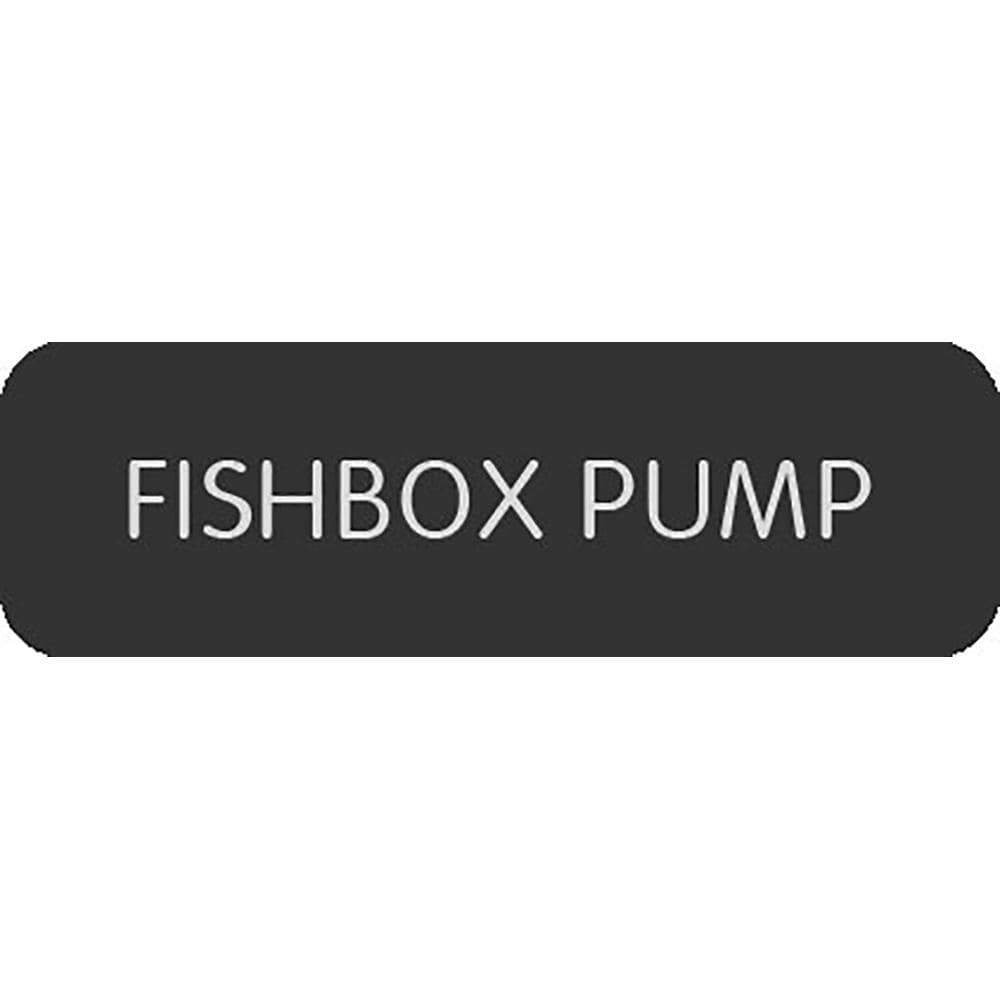 Blue Sea System Qualifies for Free Shipping Blue Sea Large Format Fishbox Pump Label #8063-0520