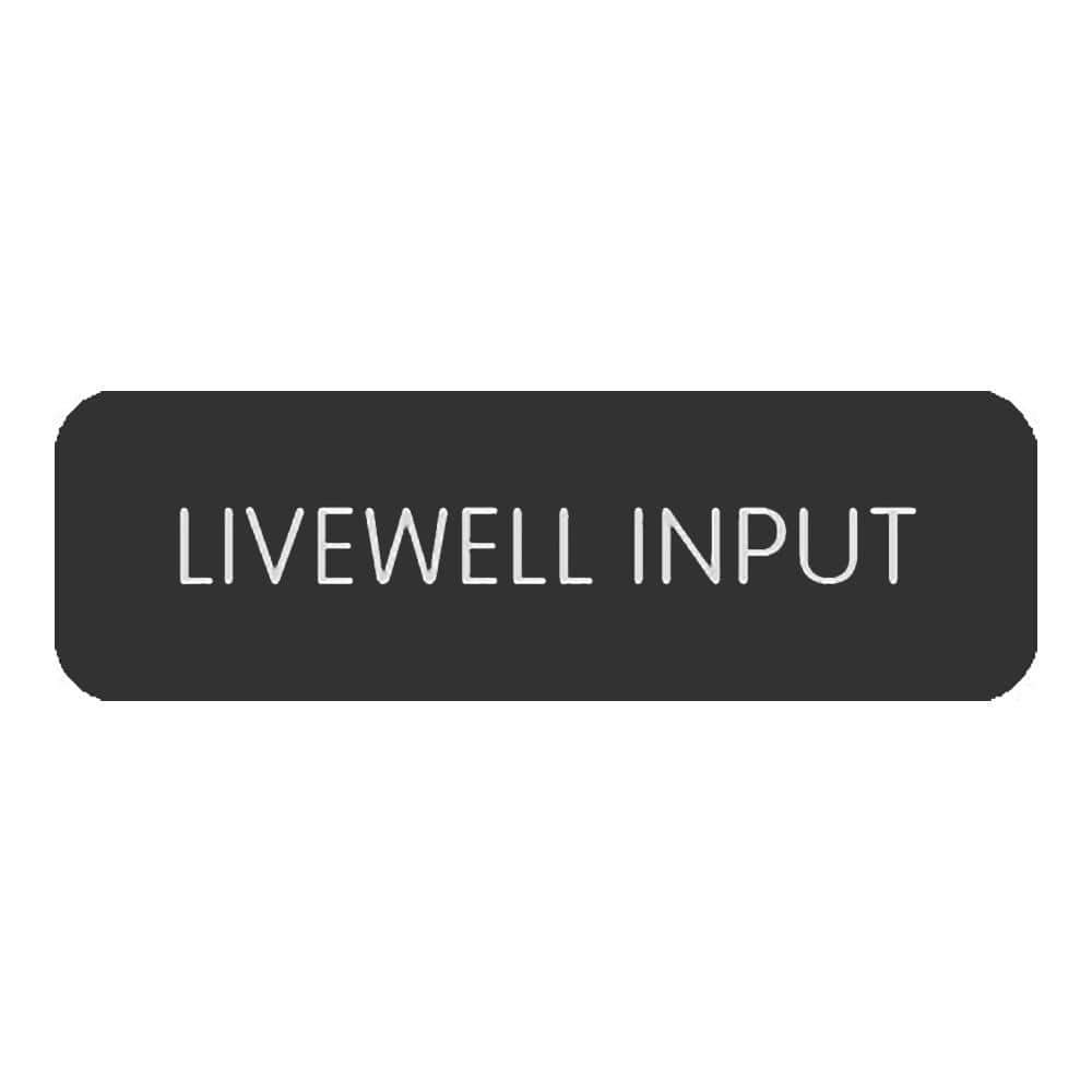 Blue Sea System Qualifies for Free Shipping Blue Sea Large Format Livewell Input Label #8063-0301