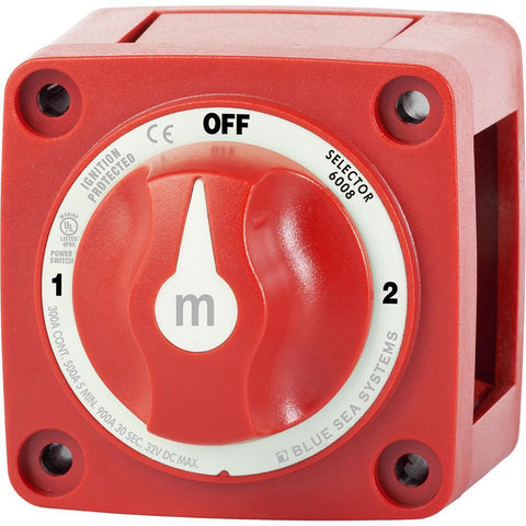 Blue Sea System Qualifies for Free Shipping Blue Sea M-Series Battery Switch 3-Position Red #6008