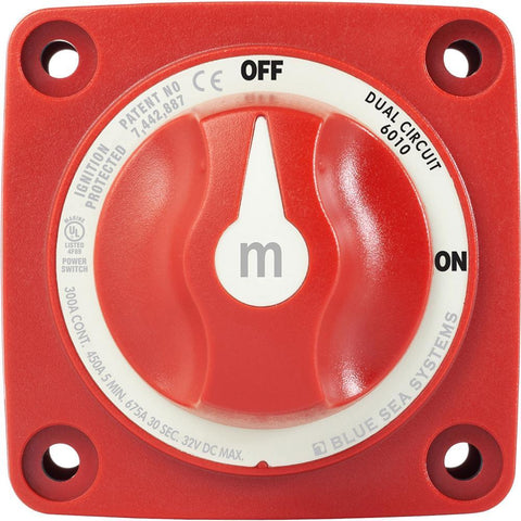 Blue Sea System Qualifies for Free Shipping Blue Sea M-Series Mini Battery Switch Dual-Circuit #6010