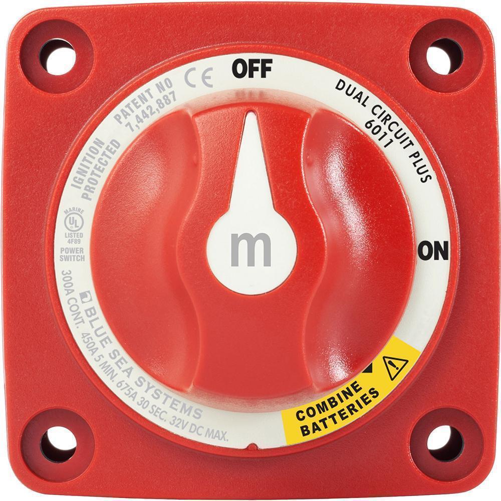 Blue Sea System Qualifies for Free Shipping Blue Sea M-Series Mini Battery Switch Dual-Circuit Plus #6011