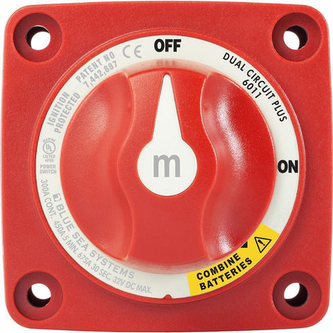 Blue Sea System Qualifies for Free Shipping Blue Sea M-Series Mini Battery Switch Dual-Circuit Plus #6011