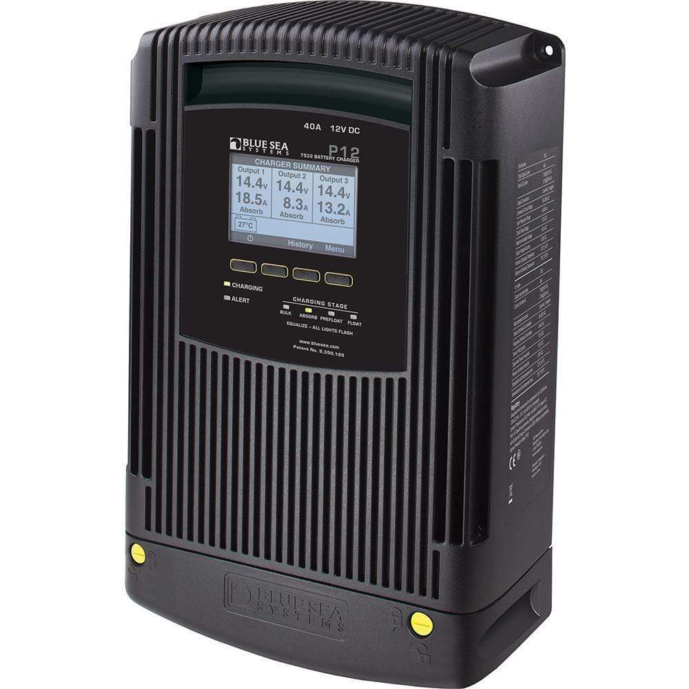 Blue Sea System Qualifies for Free Shipping Blue Sea P12 Gen 2 Battery Charger 40a 3-Bank #7532