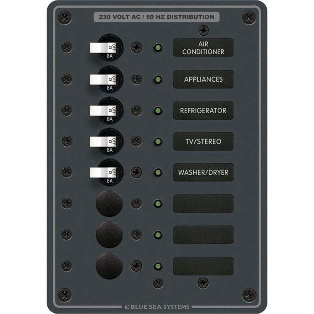 Blue Sea System Qualifies for Free Shipping Blue Sea Panel 230v AC 8-Position #8159
