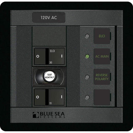 Blue Sea System Qualifies for Free Shipping Blue Sea Panel 360 120v AC 1-Position with ELCI Main 30a Fr #1190