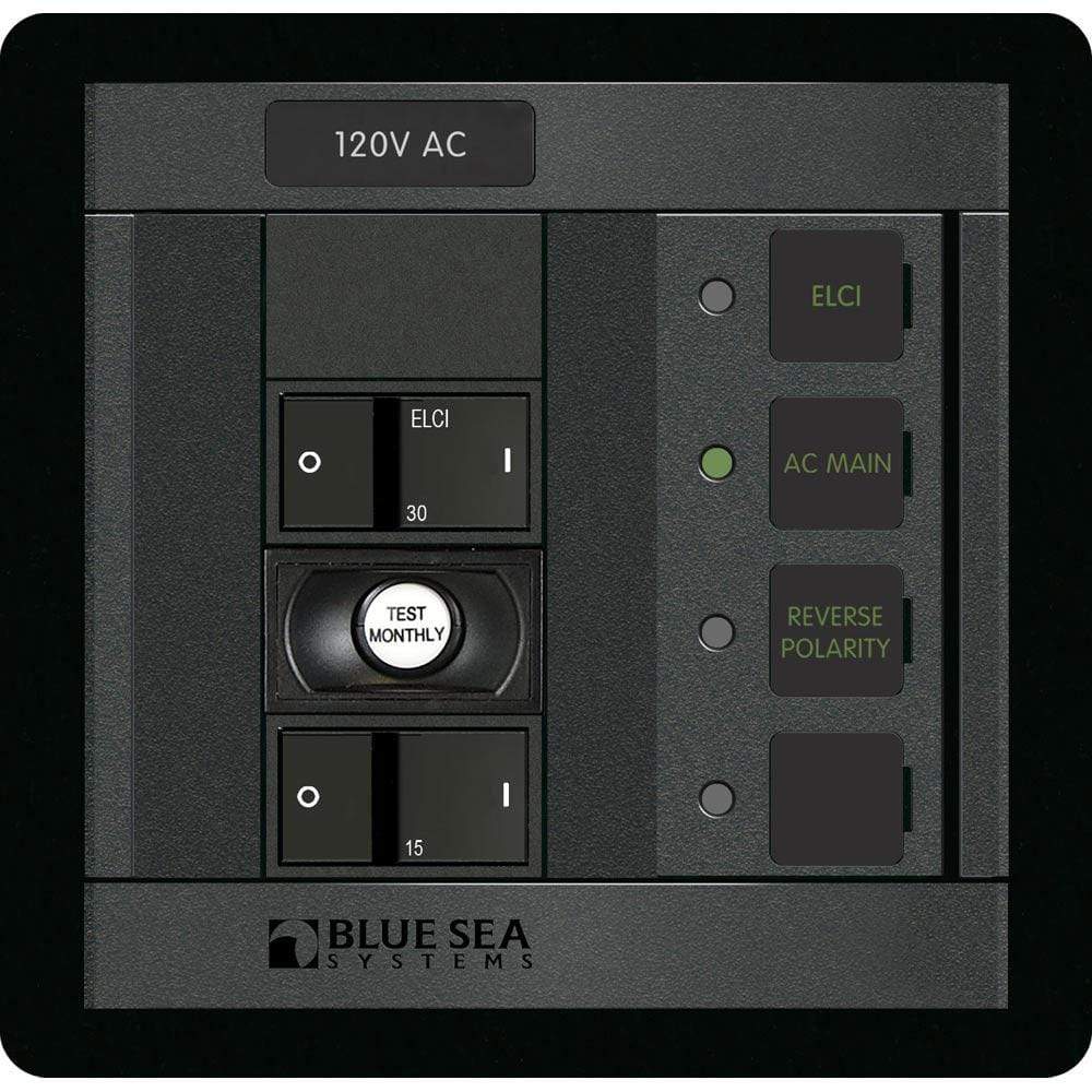 Blue Sea System Qualifies for Free Shipping Blue Sea Panel 360 120v AC 1-Position with ELCI Main 30a Fr #1190