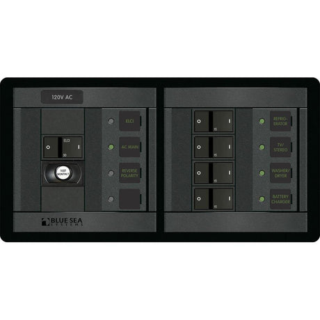 Blue Sea System Qualifies for Free Shipping Blue Sea Panel 360 120v AC 5-Position with ELCI Main 30a Fr #1193