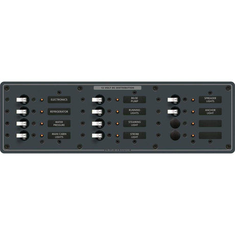 Blue Sea System Qualifies for Free Shipping Blue Sea Panel DC 12-Position Horizontal BL #8375
