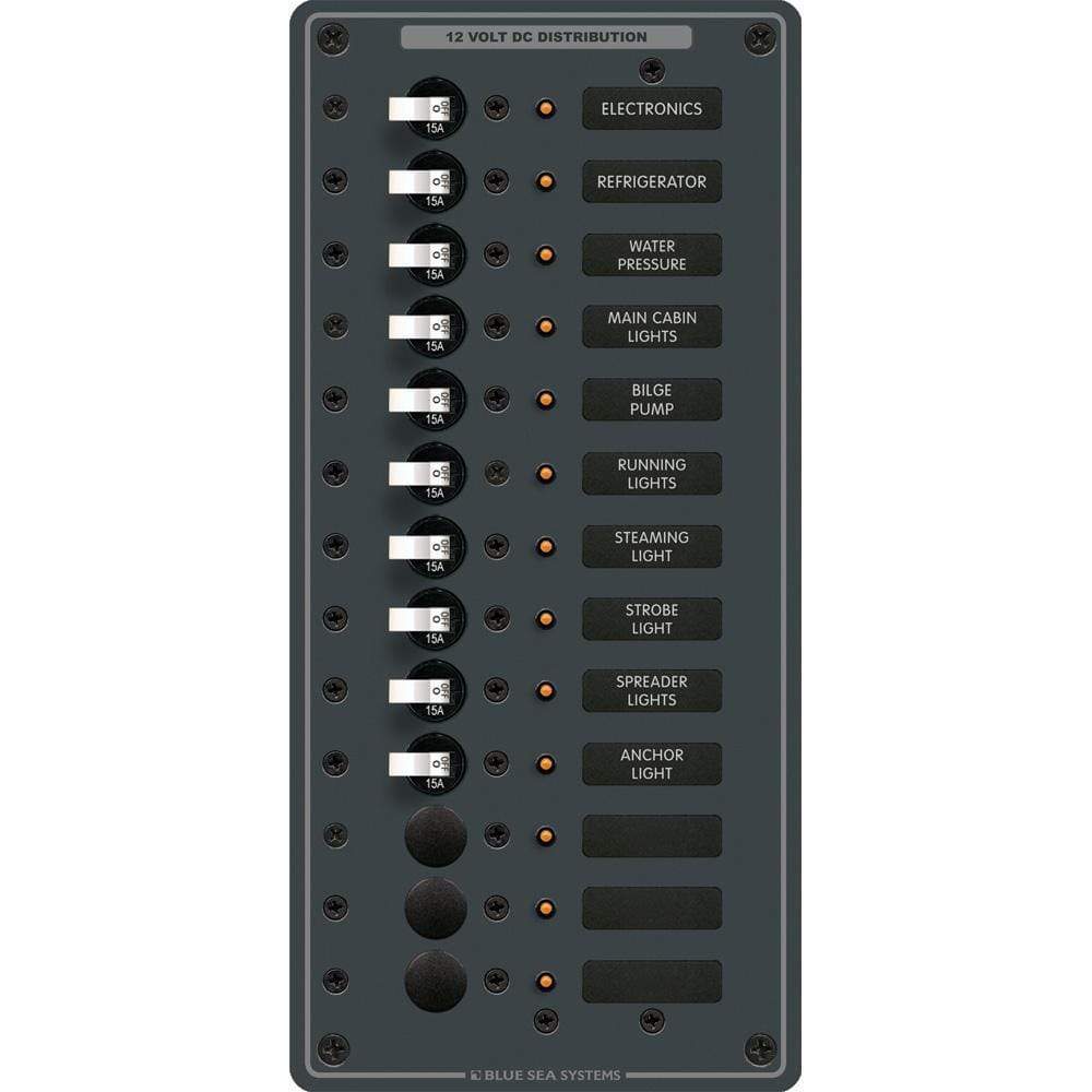 Blue Sea System Qualifies for Free Shipping Blue Sea Panel DC 13-Position Vertical #8376