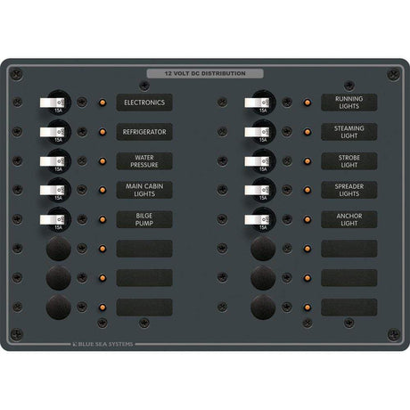 Blue Sea System Qualifies for Free Shipping Blue Sea Panel DC 16-Position #8377