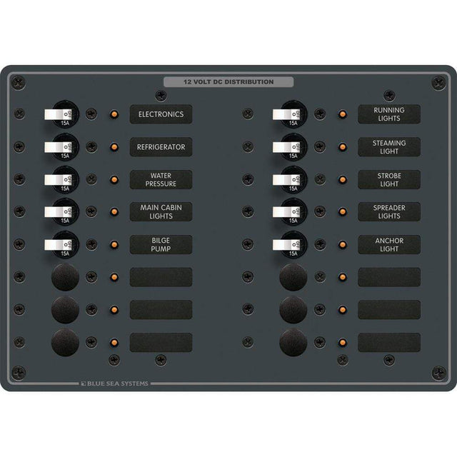 Blue Sea System Qualifies for Free Shipping Blue Sea Panel DC 16-Position #8377