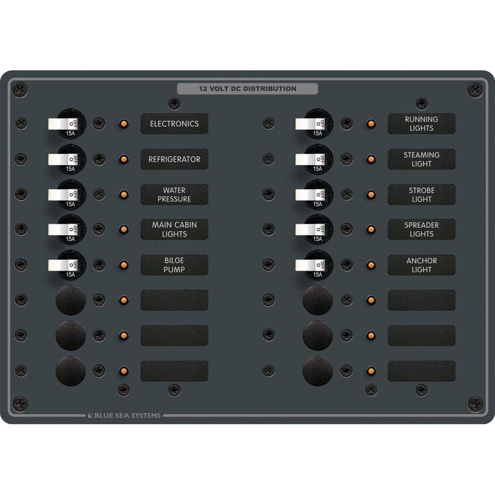 Blue Sea System Qualifies for Free Shipping Blue Sea Panel DC 16-Position #8377
