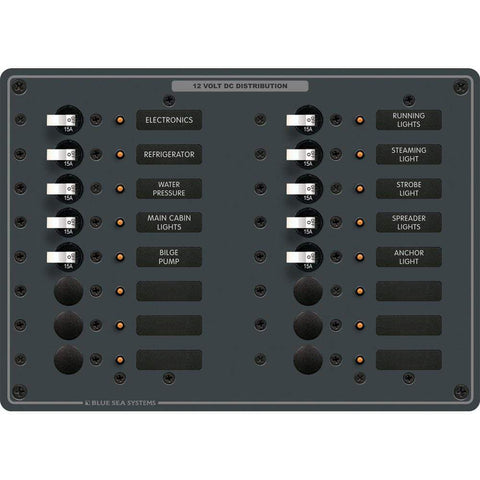 Blue Sea System Qualifies for Free Shipping Blue Sea Panel DC 16-Position #8377
