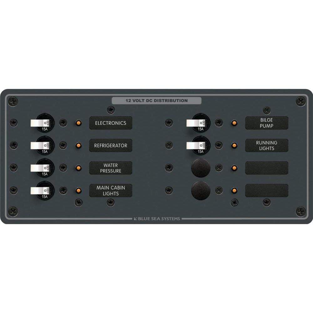 Blue Sea System Qualifies for Free Shipping Blue Sea Panel DC 8-Position Horizontal #8385