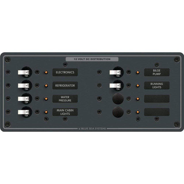 Blue Sea System Qualifies for Free Shipping Blue Sea Panel DC 8-Position Horizontal #8385