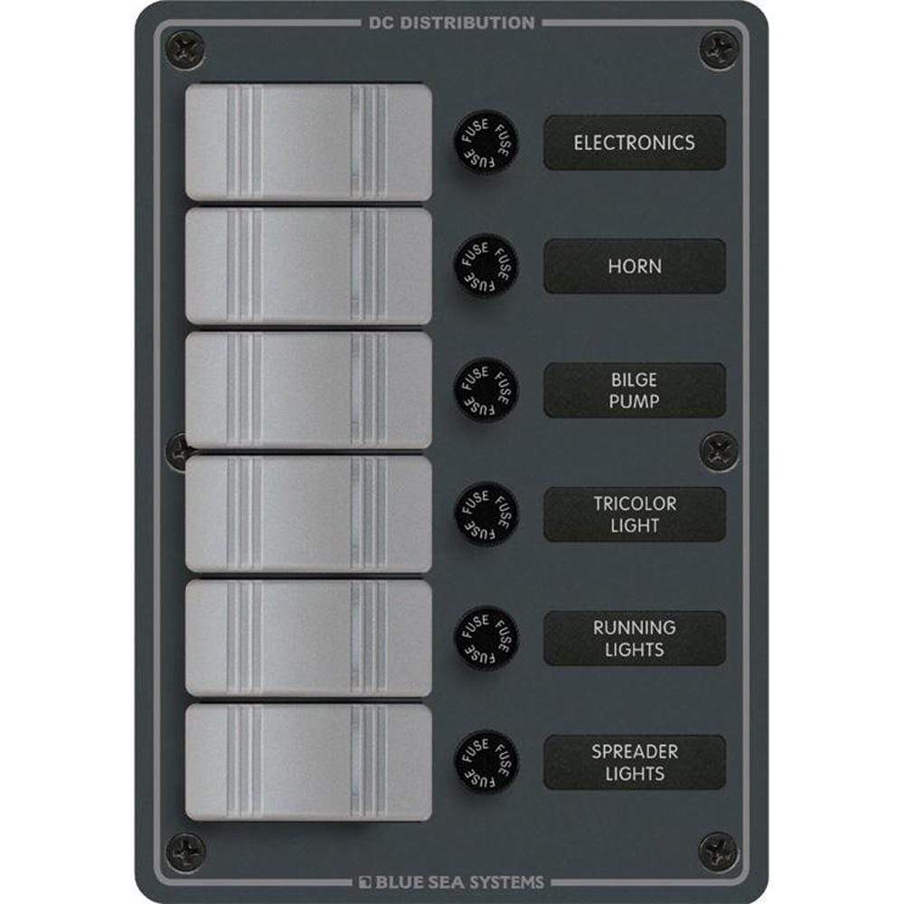 Blue Sea System Qualifies for Free Shipping Blue Sea Slate Gray 6-Position Vertical #8053