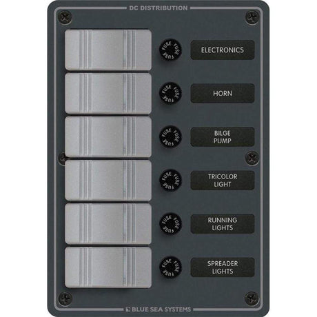 Blue Sea System Qualifies for Free Shipping Blue Sea Slate Gray 6-Position Vertical #8053