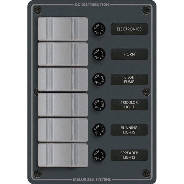 Blue Sea System Qualifies for Free Shipping Blue Sea Slate Gray 6-Position Vertical #8053