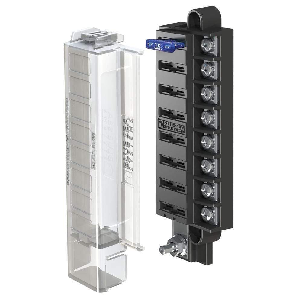 Blue Sea System Qualifies for Free Shipping Blue Sea ST Blade Compact Fuse Block 8-Circuit with Cover #5046