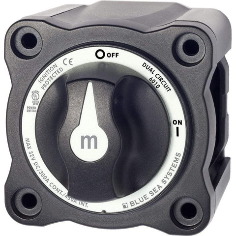 Blue Sea System Qualifies for Free Shipping Blue Sea Switch M Series Dual-Circuit Black #6010200
