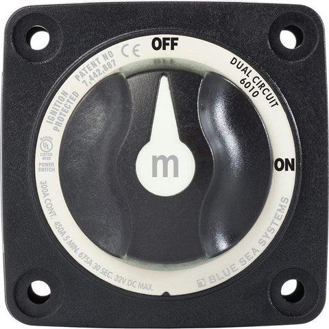 Blue Sea System Qualifies for Free Shipping Blue Sea Switch M Series Dual-Circuit Black #6010200
