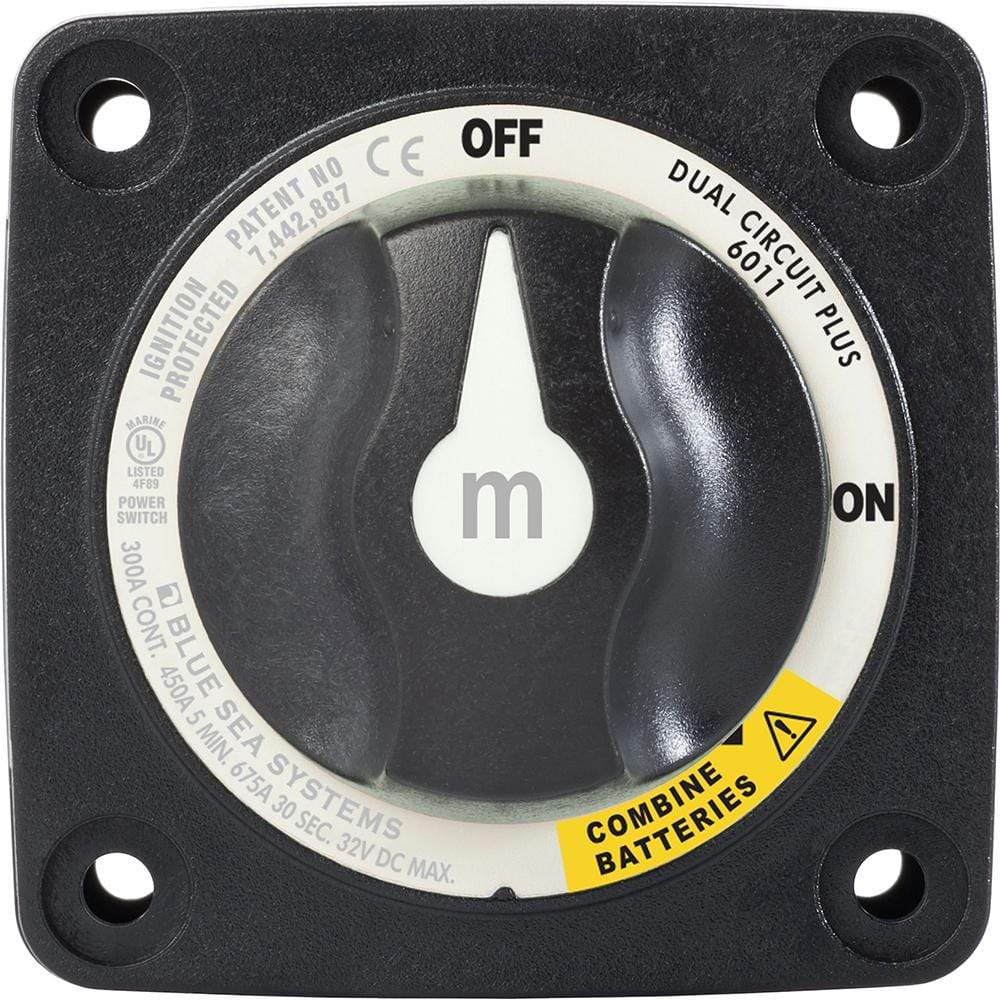Blue Sea Switch M-Series Dual-Circuit Plus Black #6011200