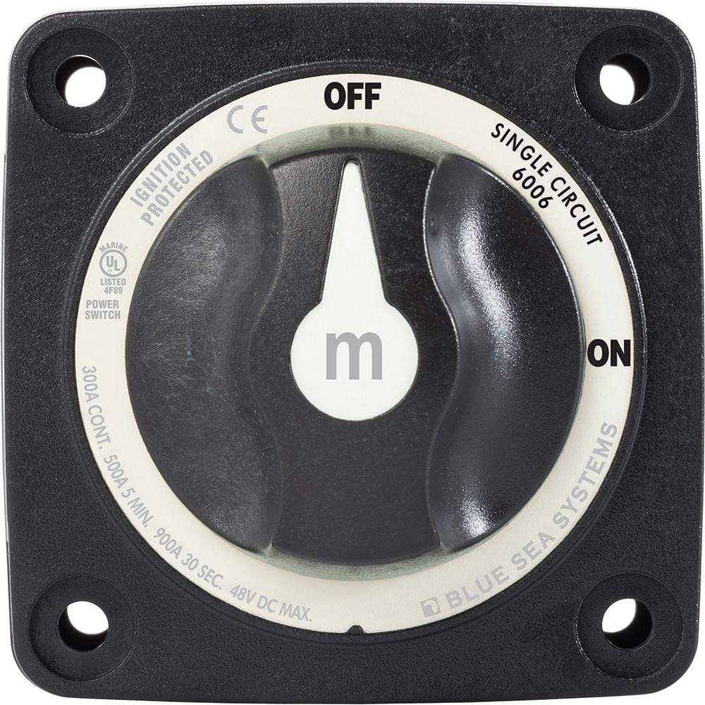 Blue Sea System Qualifies for Free Shipping Blue Sea Switch M-Series On/Off with Knob Black #6006200