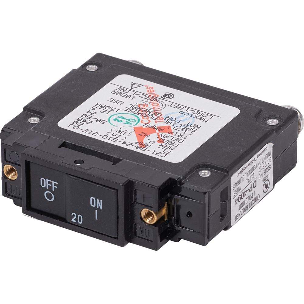 Blue Sea System Qualifies for Free Shipping Blue Sea Ul-489 Circuit Breaker 20a AC Flat Rocker #7457