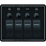 Blue Sea System Qualifies for Free Shipping Blue Sea Water Resistant 4-Position Black Horizontal Mount Panel #8372