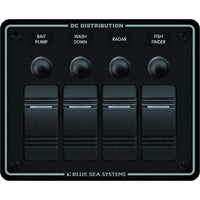 Blue Sea System Qualifies for Free Shipping Blue Sea Water Resistant 4-Position Black Horizontal Mount Panel #8372