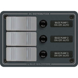 Blue Sea System Qualifies for Free Shipping Blue Sea Water-Resistant Bilge Panel 3 Contura Switches #8665