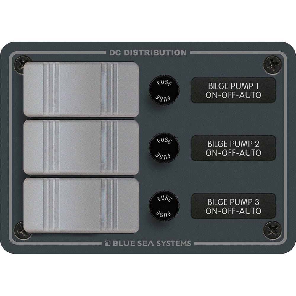Blue Sea System Qualifies for Free Shipping Blue Sea Water-Resistant Bilge Panel 3 Contura Switches #8665
