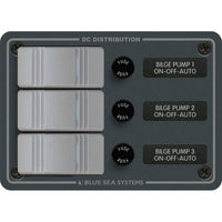 Blue Sea System Qualifies for Free Shipping Blue Sea Water-Resistant Bilge Panel 3 Contura Switches #8665
