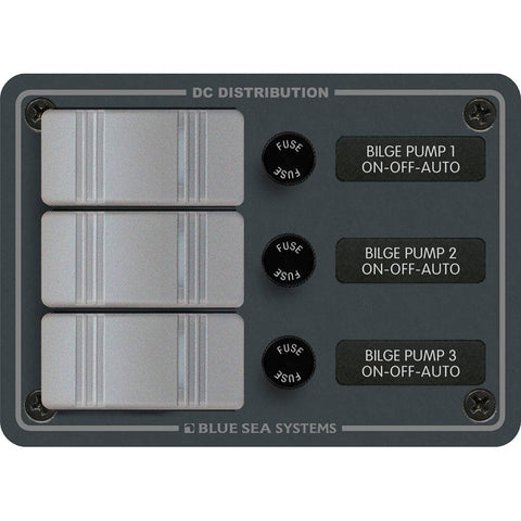 Blue Sea System Qualifies for Free Shipping Blue Sea Water-Resistant Bilge Panel 3 Contura Switches #8665