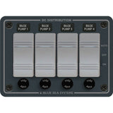 Blue Sea System Qualifies for Free Shipping Blue Sea Water-Resistant Bilge Panel 4 Contura Switches #8666