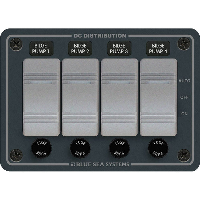 Blue Sea System Qualifies for Free Shipping Blue Sea Water-Resistant Bilge Panel 4 Contura Switches #8666